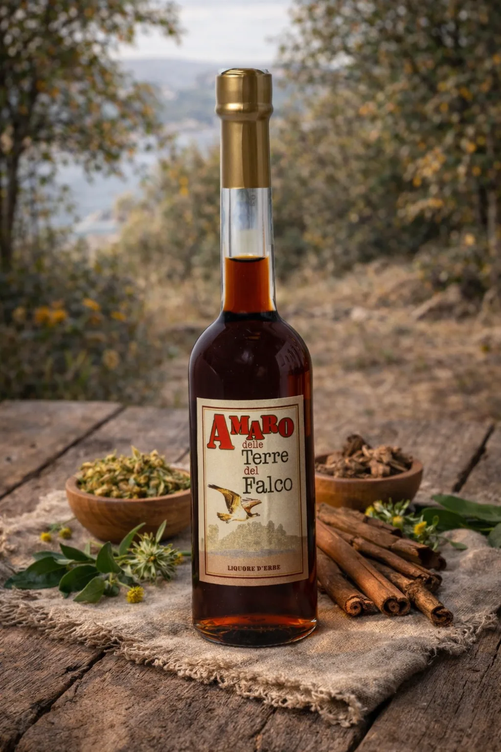 Amaro delle Terre del Falco, bottiglia da 200 ml